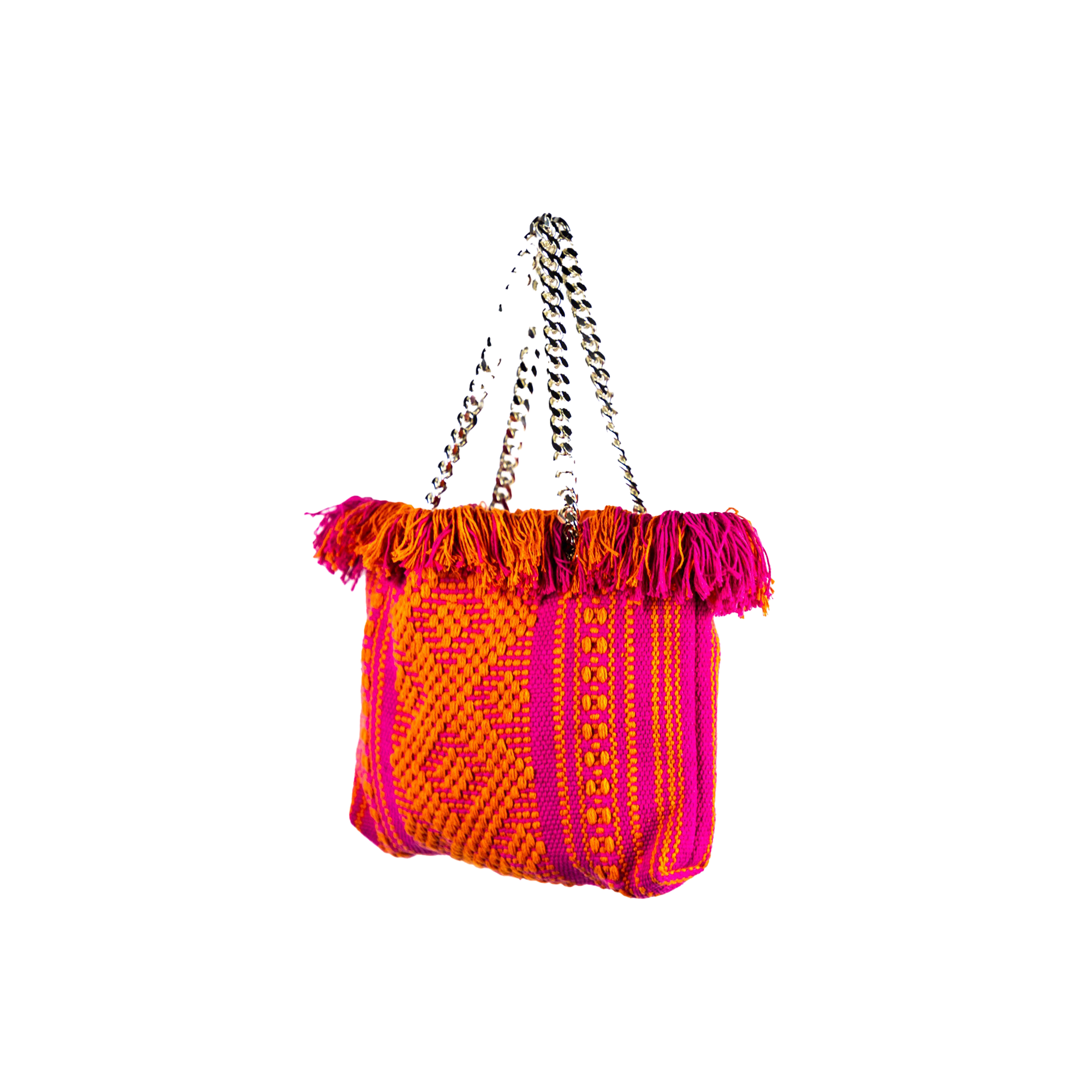 Bolsa Atl Mini Tote Naranja con Rosa