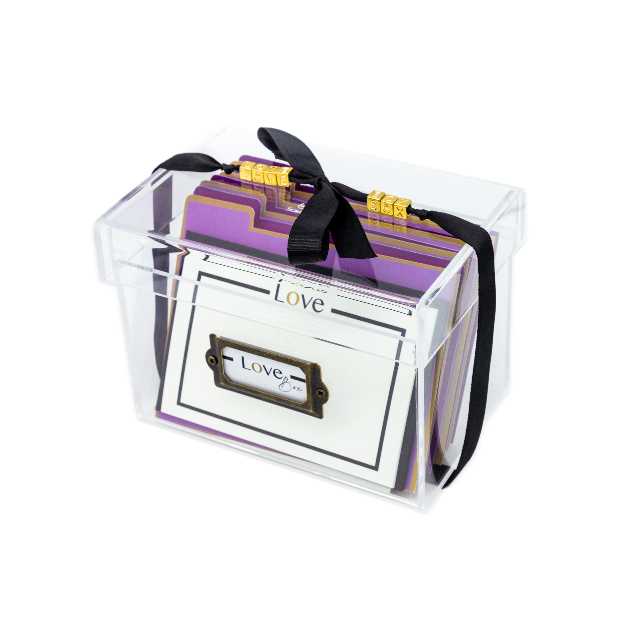 Love Box Negro Oro | CT: Cajas de Acrílico | Scribanus