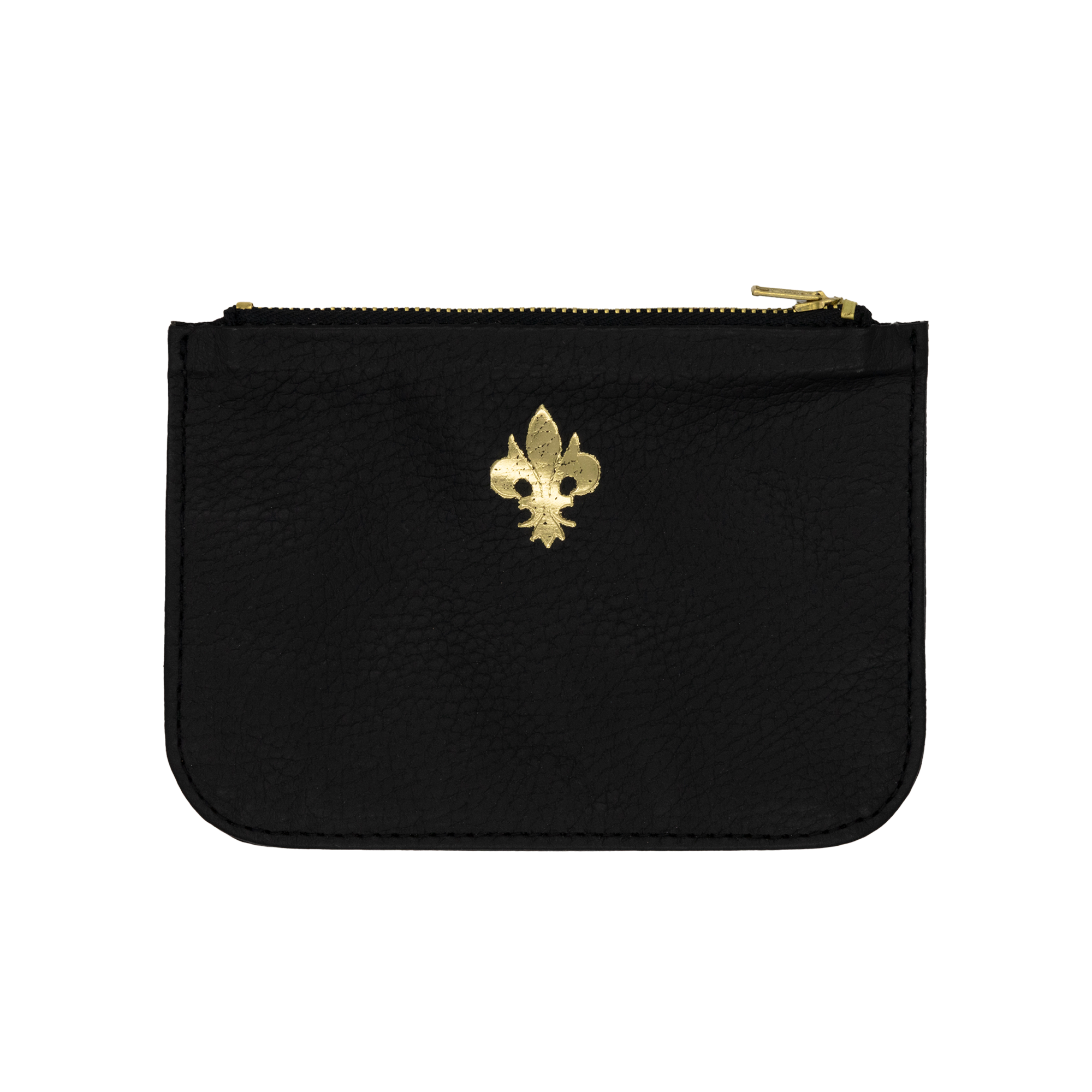 Monedero grabado Flor de Lis Negro | A: Monedero | Scribanus