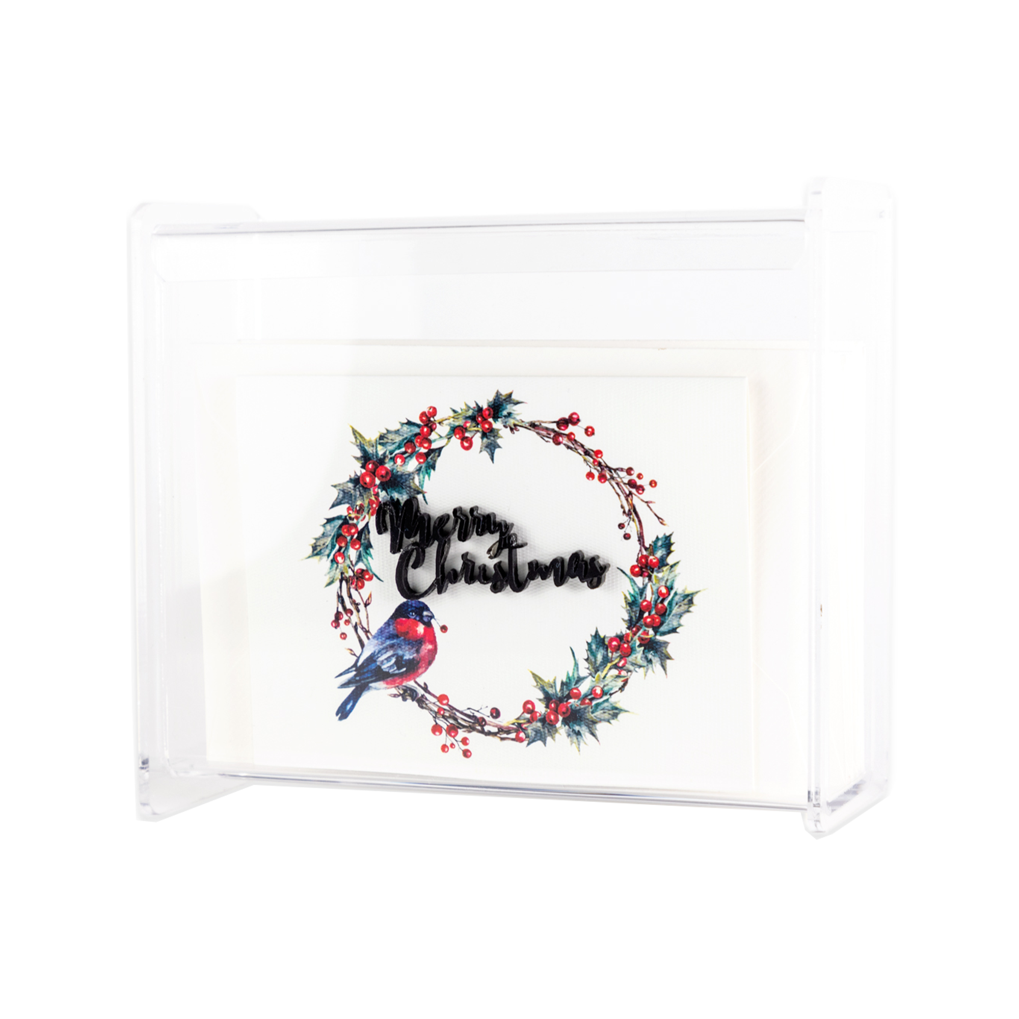 Caja Acrílico Pájaro Corona Realce