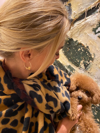 Crystallis Arracadas chicas Cuarzo Ahumado