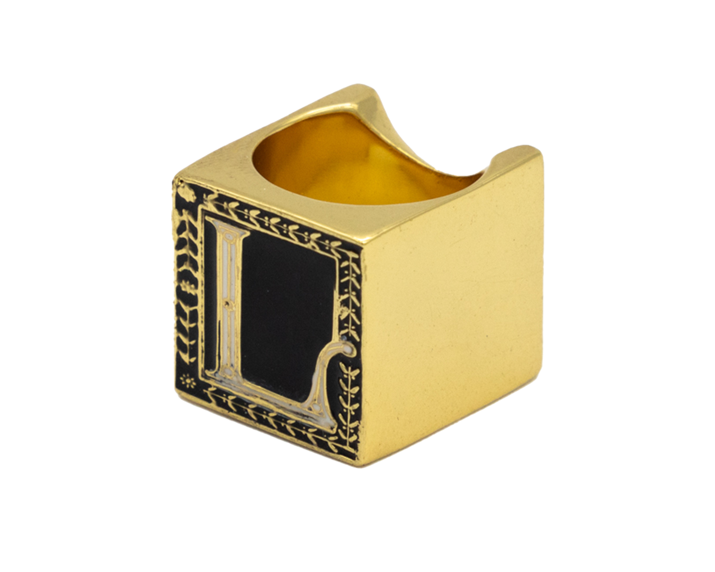 Anillo Cubo Letra L