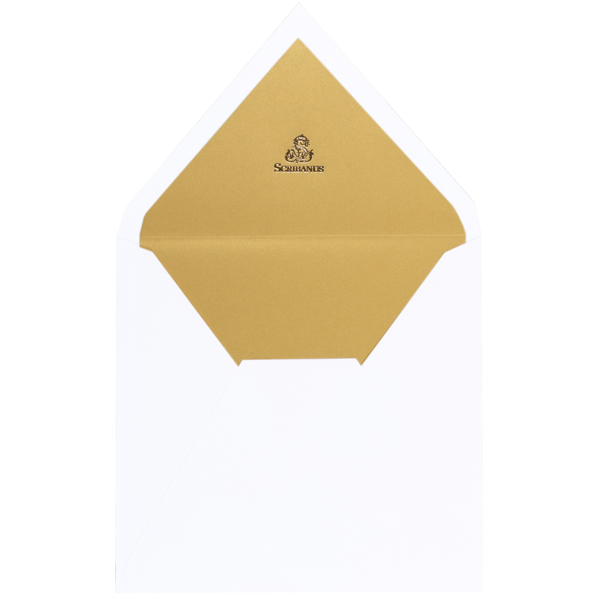 Sobre Blanco grande Forro Dorado