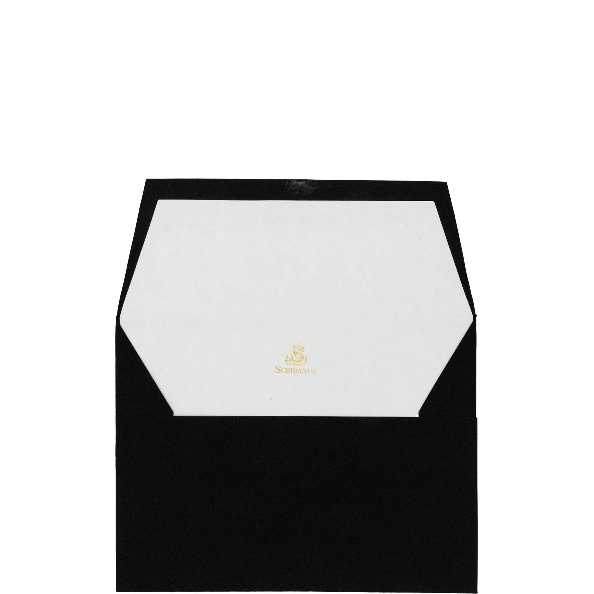 Sobre Grande Rectangular Negro Forro Blanco