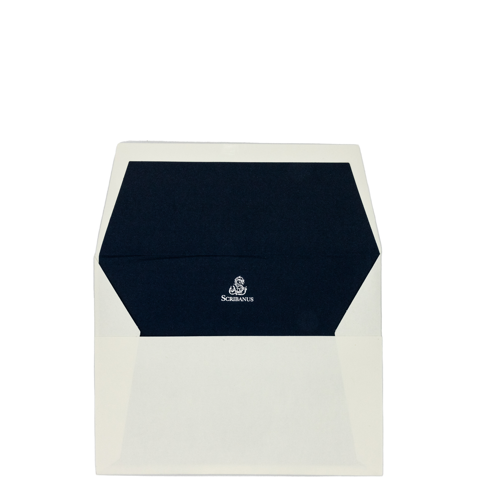 Sobre Grande Rectangular offwhite Forro Azul Marino