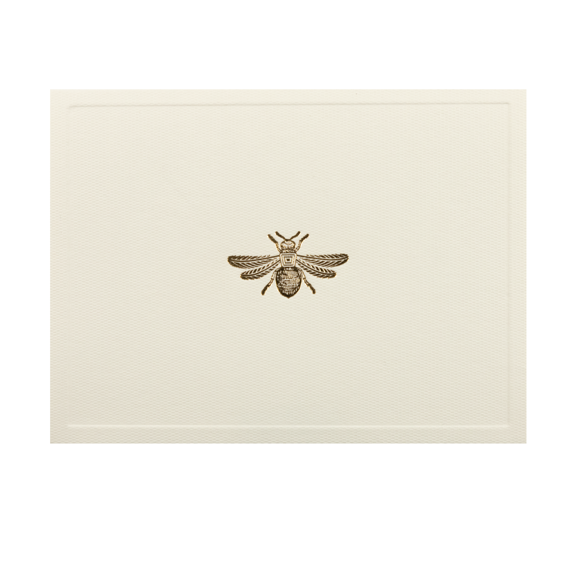 Tarjeta Abeja Mediana doble beige | Tarjetas | Scribanus
