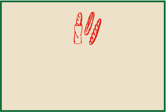 Tarjeta Baguette | Coleccion Paris Versalles | Scribanus