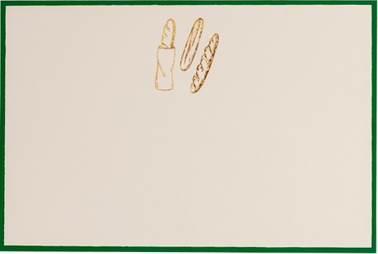 Tarjeta Baguette | Coleccion Paris Versalles | Scribanus
