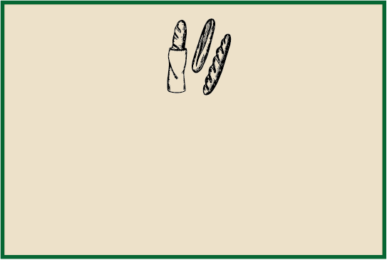 Tarjeta Baguette | Coleccion Paris Versalles | Scribanus