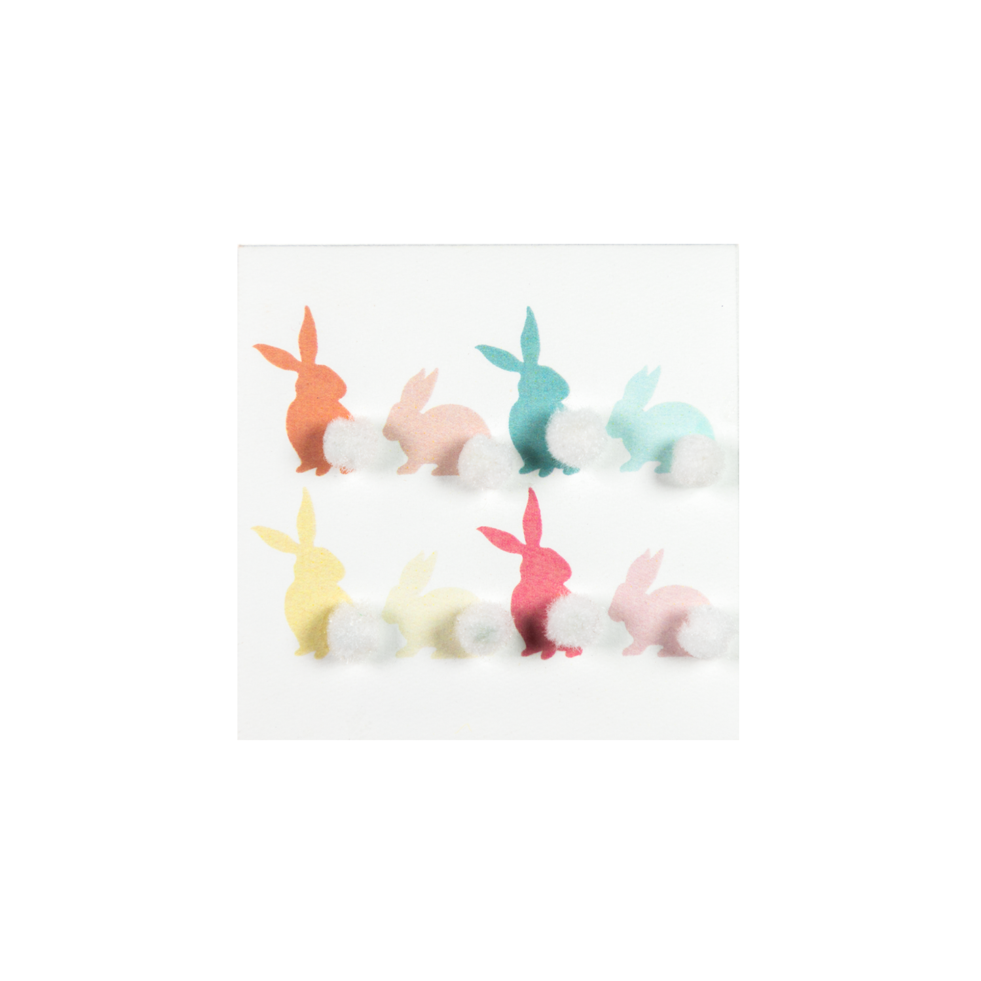 Tarjeta Conejos Colitas Mini Doble | CONEJOS | Scribanus