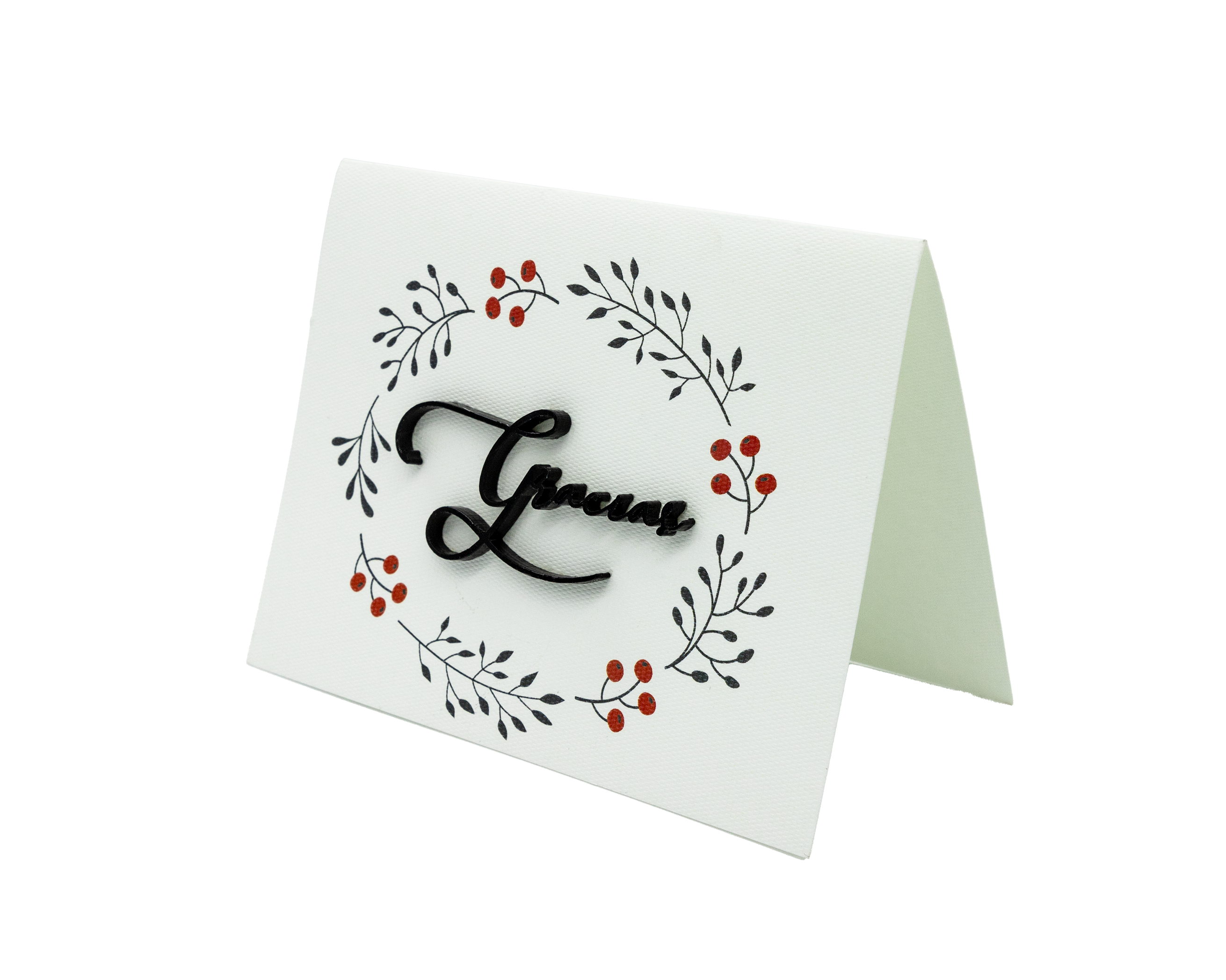 Tarjeta Corona Gracias Relieve Mediana | AGRADECIMIENTOS | Scribanus