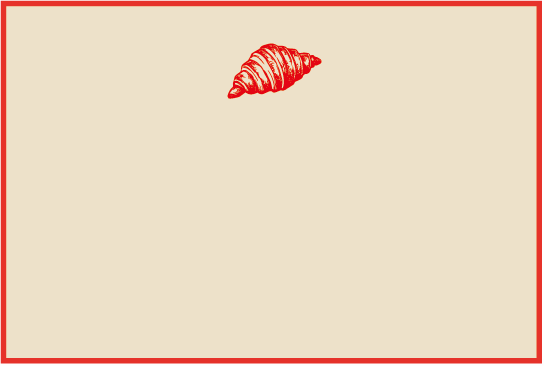 Tarjeta Croissant | Coleccion Paris Versalles | Scribanus