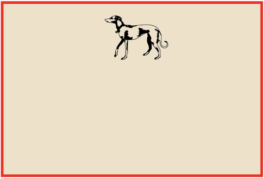 Tarjeta Galgo | Coleccion Paris Versalles | Scribanus