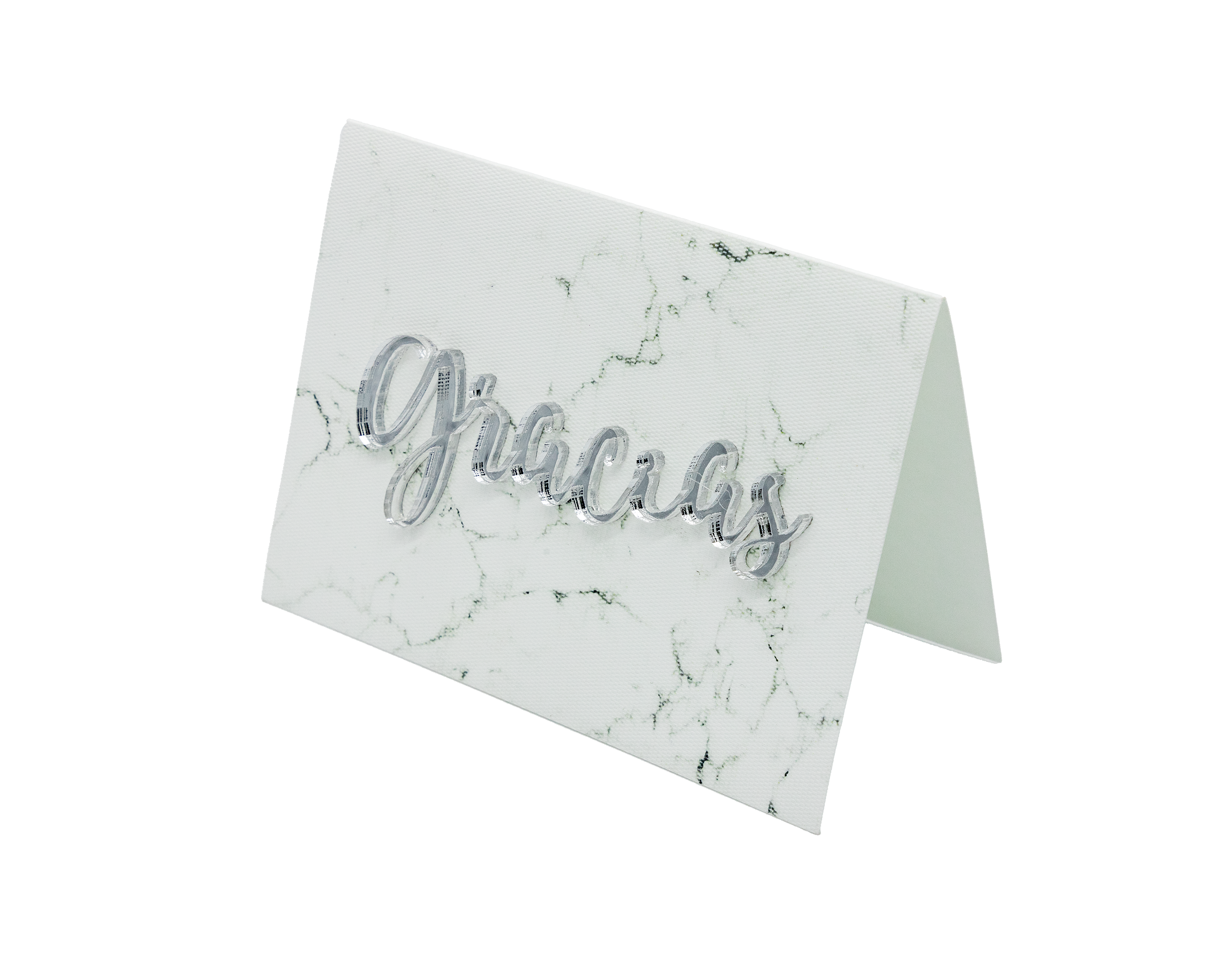 Tarjeta Mármol "Gracias" Relieve Mediana Doble | AGRADECIMIENTOS | Scribanus