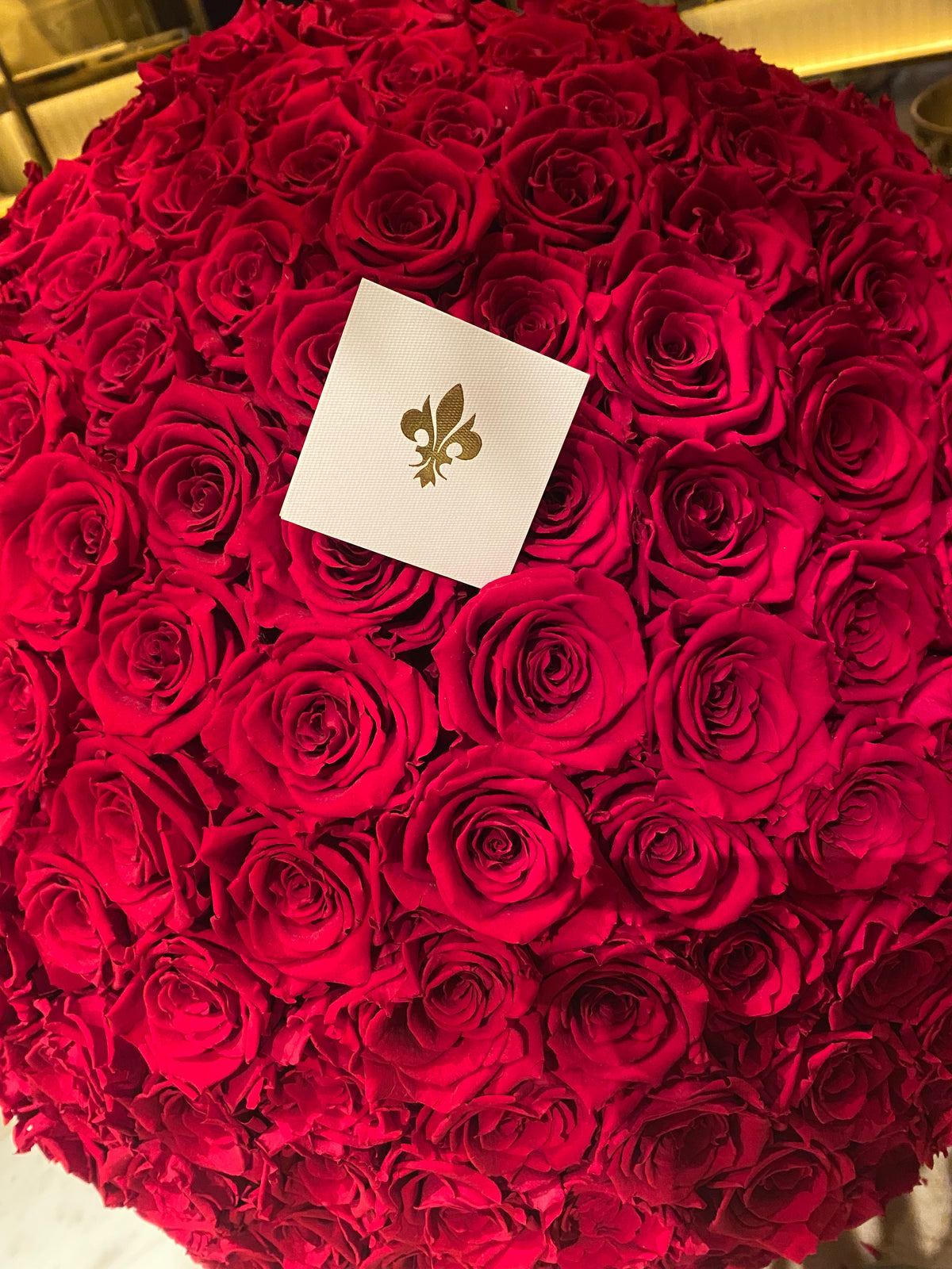 Tarjeta Flor de Lis Mini Doble