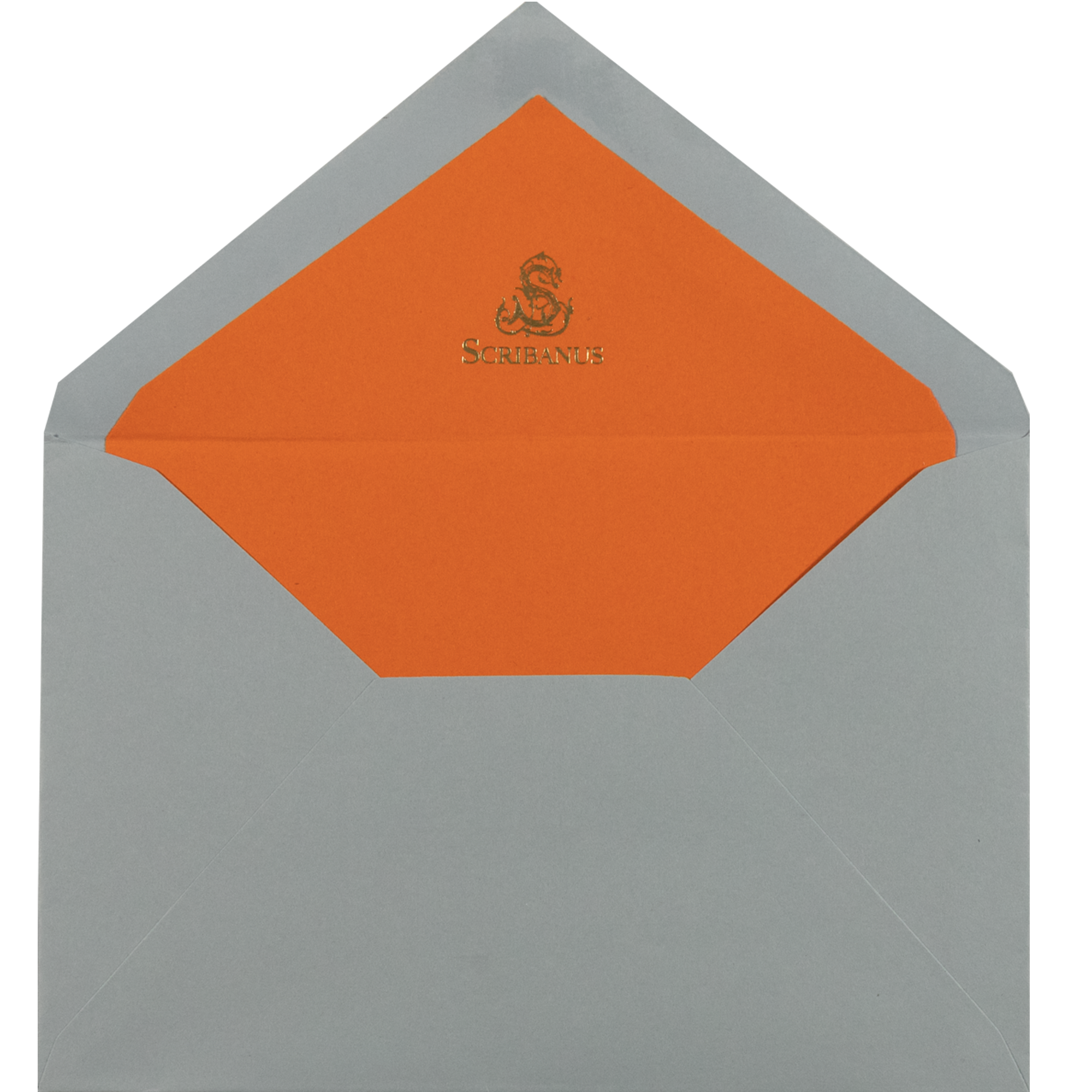 Sobre Gris Forro Naranja