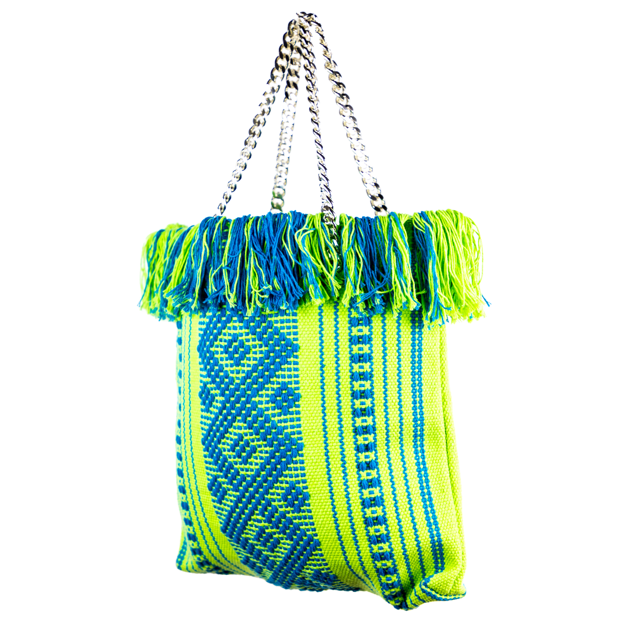 Bolsa Atl Tote Verde con Azul