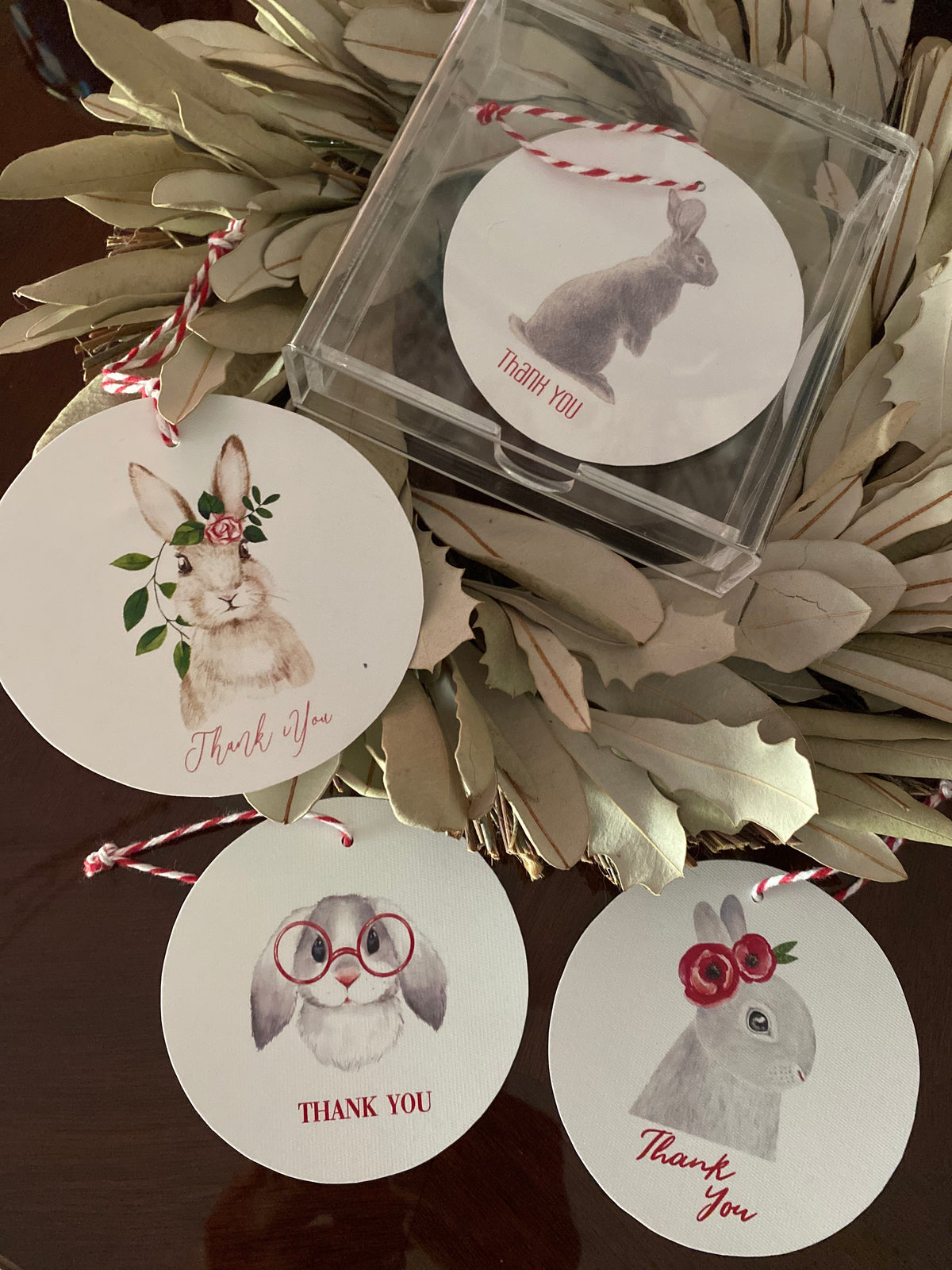 Rabbit Medallions with Phrases