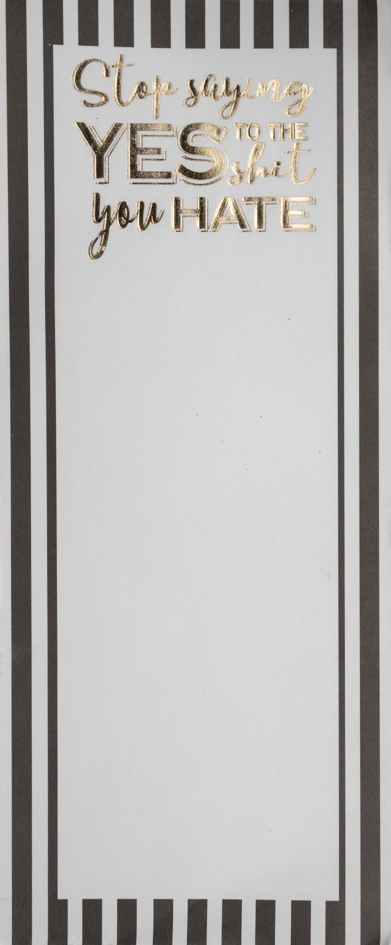 Producto Ready to wear/Listo para llevar - Block (23 x 9.5 cm) Modelo STOP en Impresión Offset y Grabado Hot Stamping. Grabado, engomado y refinado artesanalmente a mano. En papeles de alta calidad lisos o texturizados. Hecho a mano en México Block con 50 hojas.