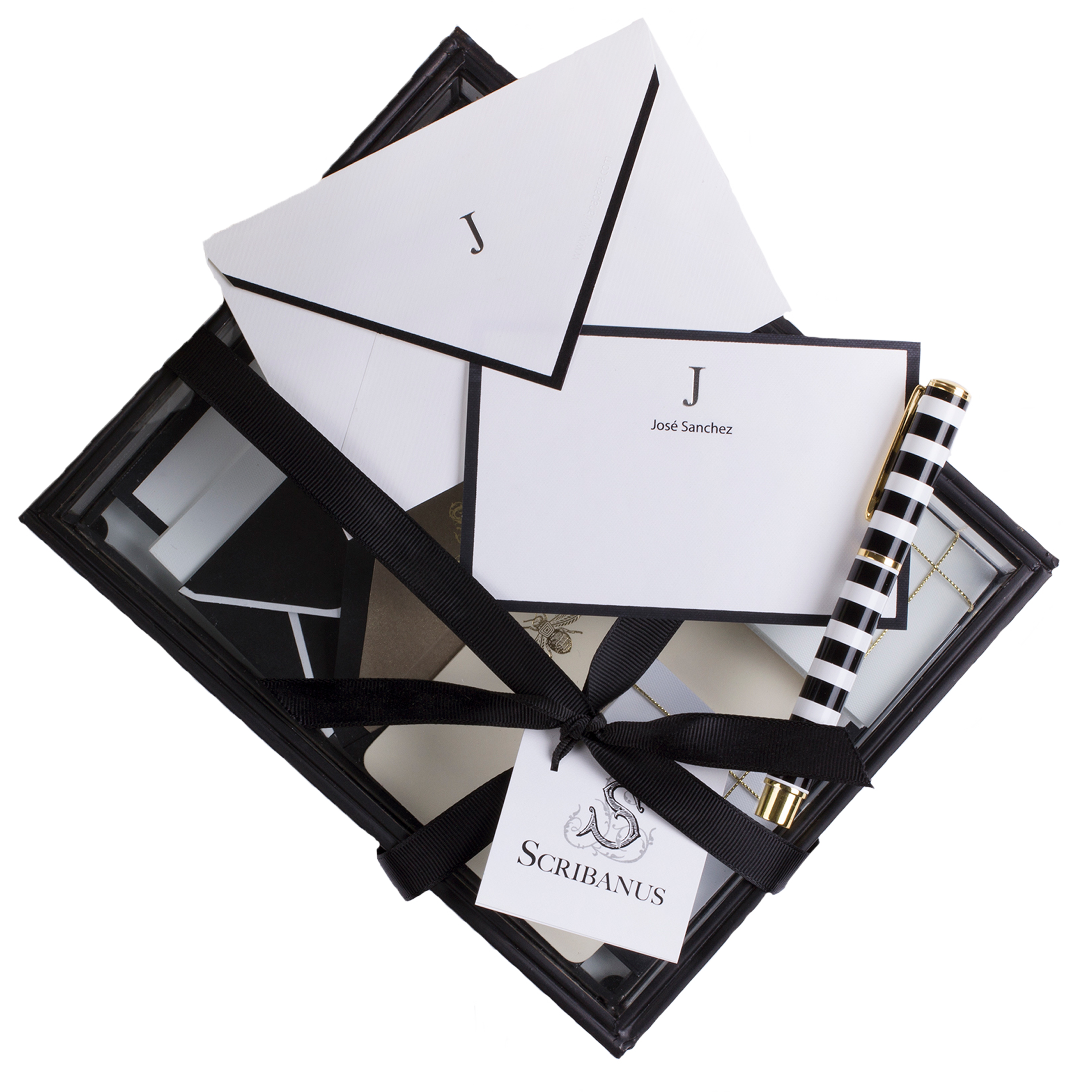 Caja Vidrio Mediana NY Tarjetas y Sobres | CT: Cajas Vidrio | Scribanus