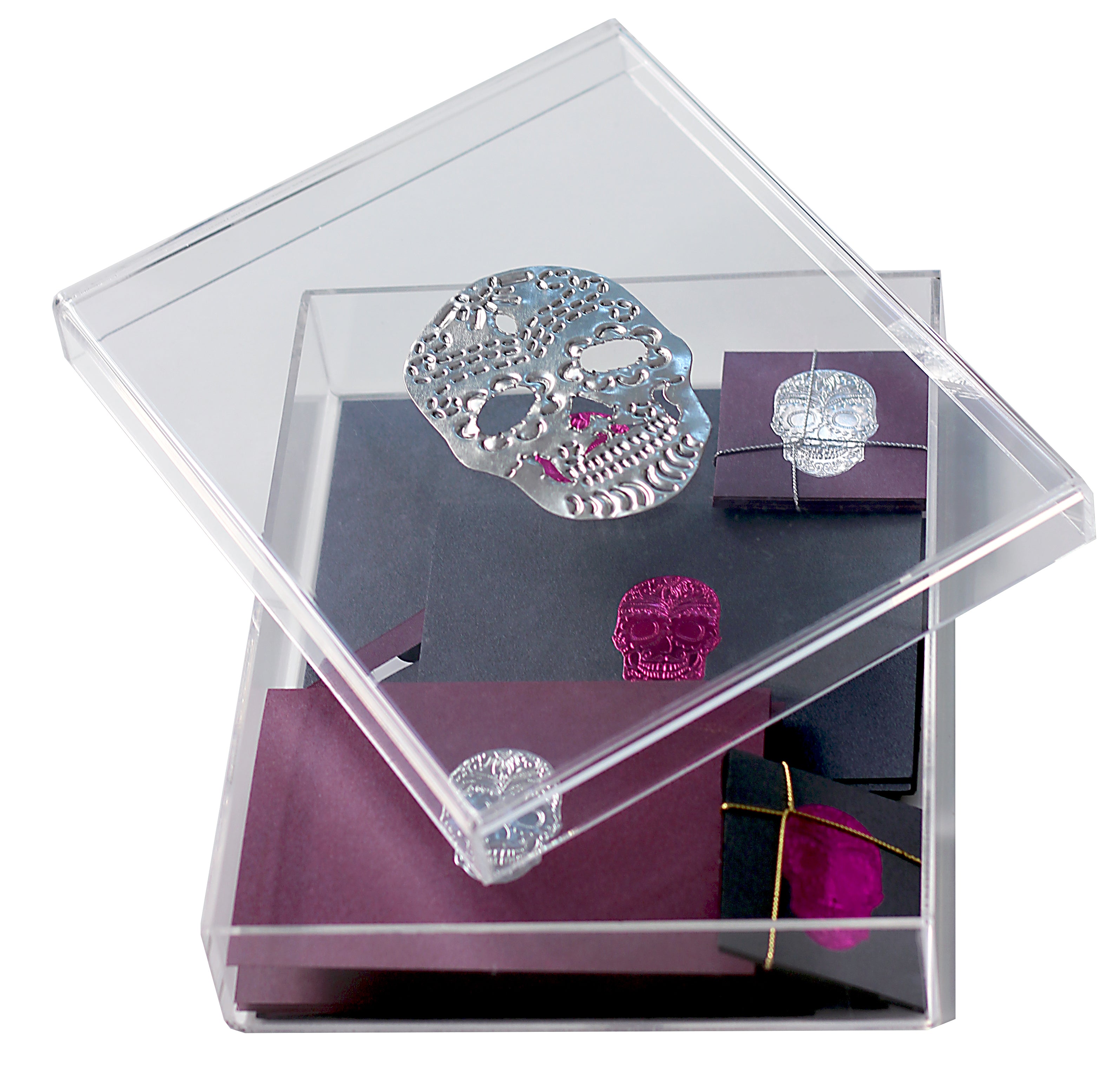 Caja Acrílico Adorno Catrín