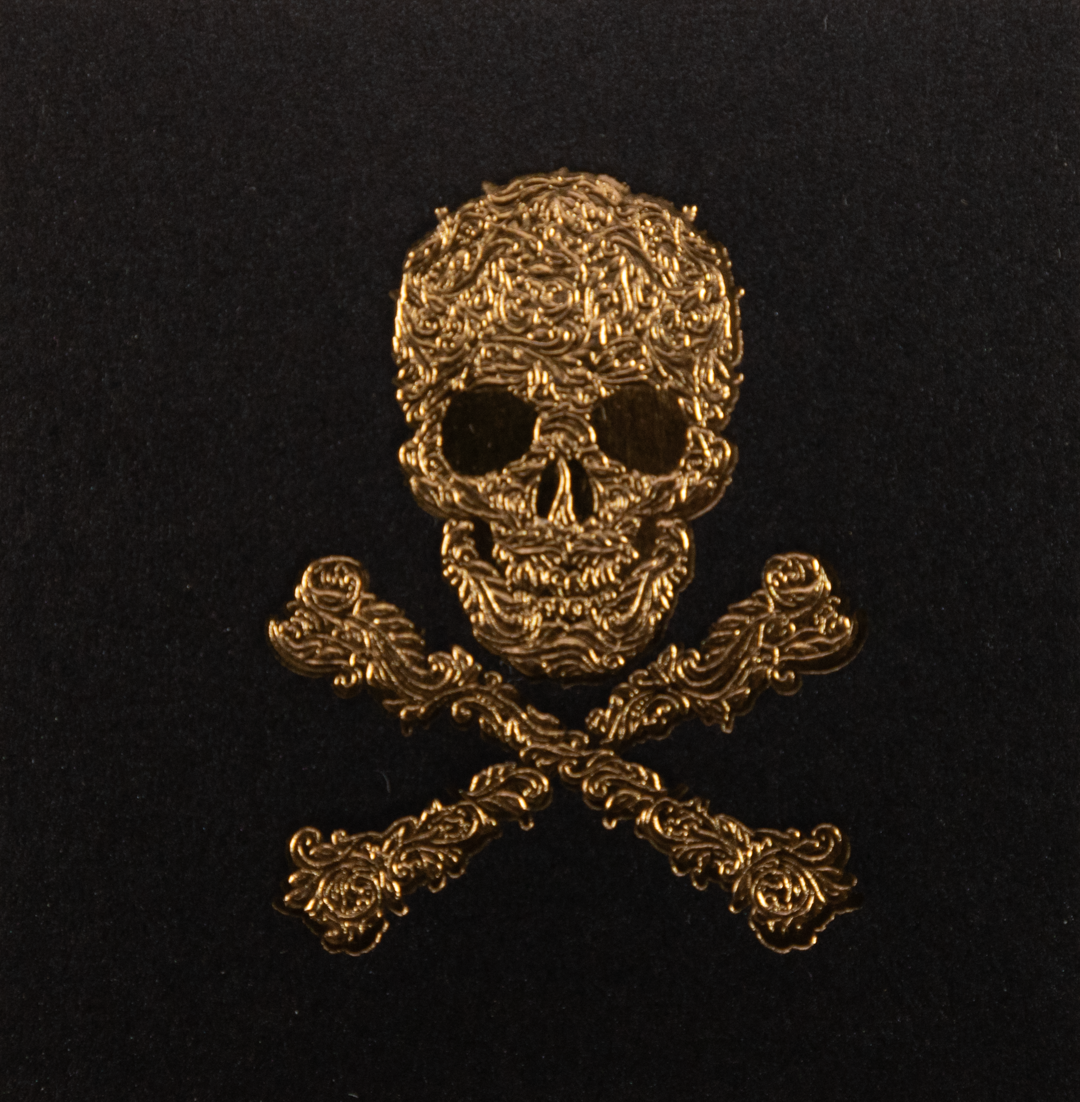 Caja Vidrio Alta Calavera Tarjetas y Sobres