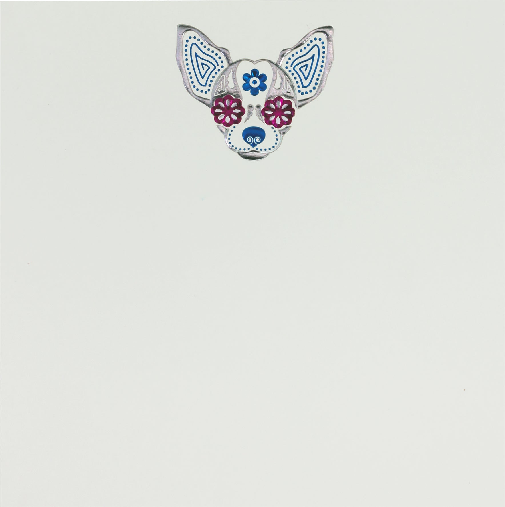 Producto Ready to wear/Listo para llevar -Tarjeta Grande Sencillo (15 x 15cm) Modelo CHIHUAHUA en grabado artistístico en alto relieve con pelicula de foil brillante. Todo elaborado artesanalmente a mano por nuestro equipo de grabadores  profesionales. En papeles de alta calidad lisos o texturizados. Hecho a mano en México
Paquete con 10 piezas