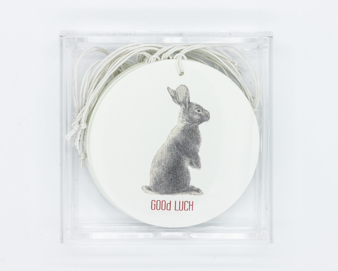 Caja Acrílica con Medallones Conejo Frases