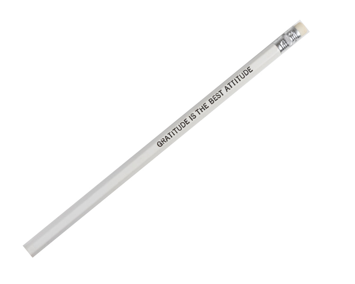 Producto Ready to wear/Listo para llevar - Lápiz 19cm Modelo GRATITUDE IS THE BEST ATITTUDE . 1 Pieza.