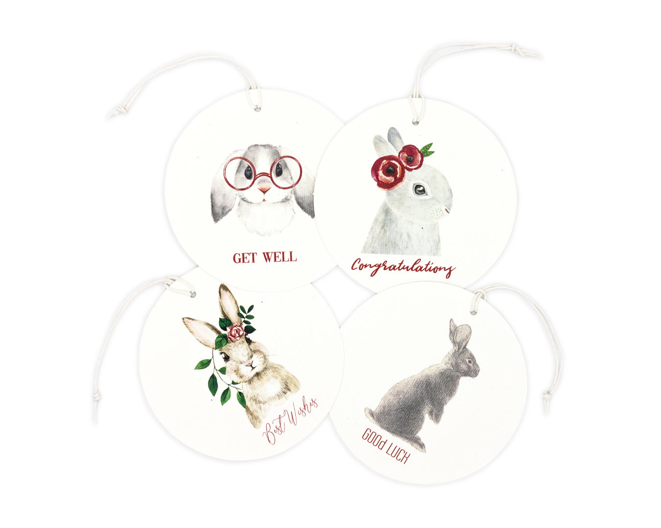 Medallones Conejos con Frases