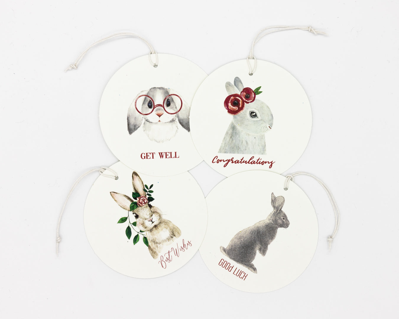 Caja Acrílica con Medallones Conejo Frases