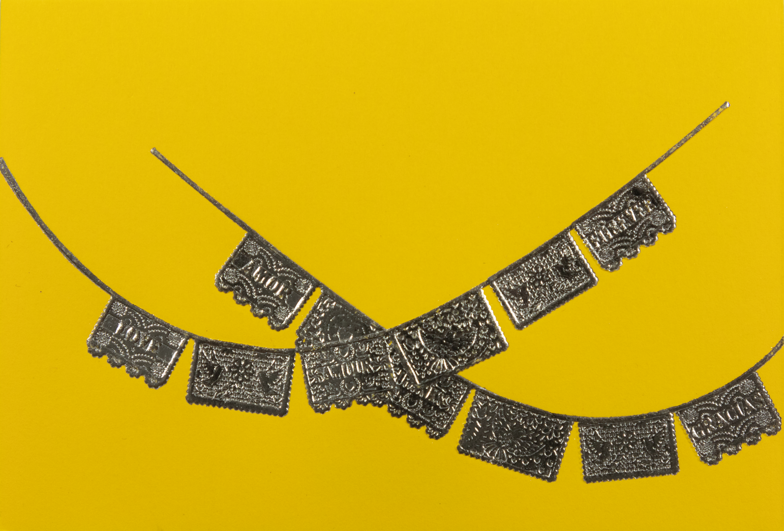 Caja Vidrio Alta Papel Picado Tarjetas y Sobres