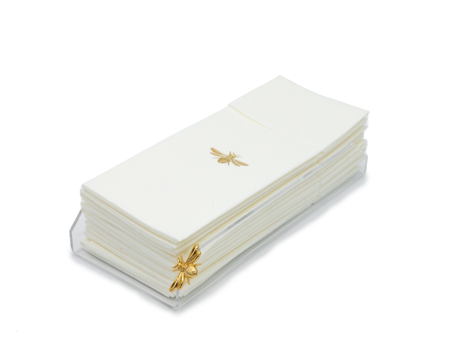 Tray Napkins Cutlery White Bee
