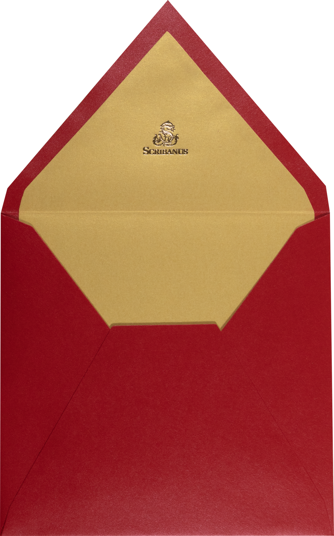 Sobre Grande Rojo Logo Forro Dorado | Sobres | Scribanus