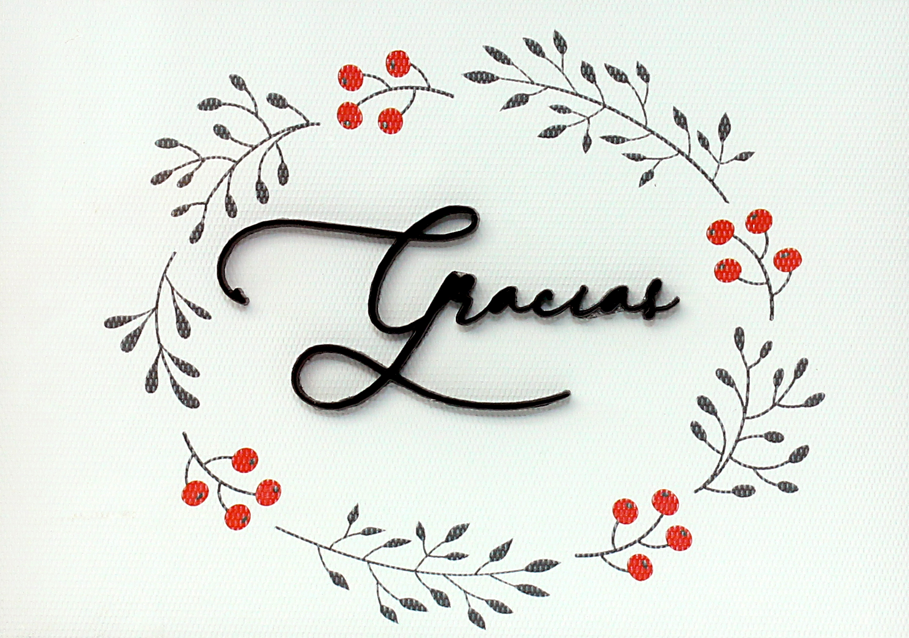 Caja Acrílico Corona Gracias Relieve