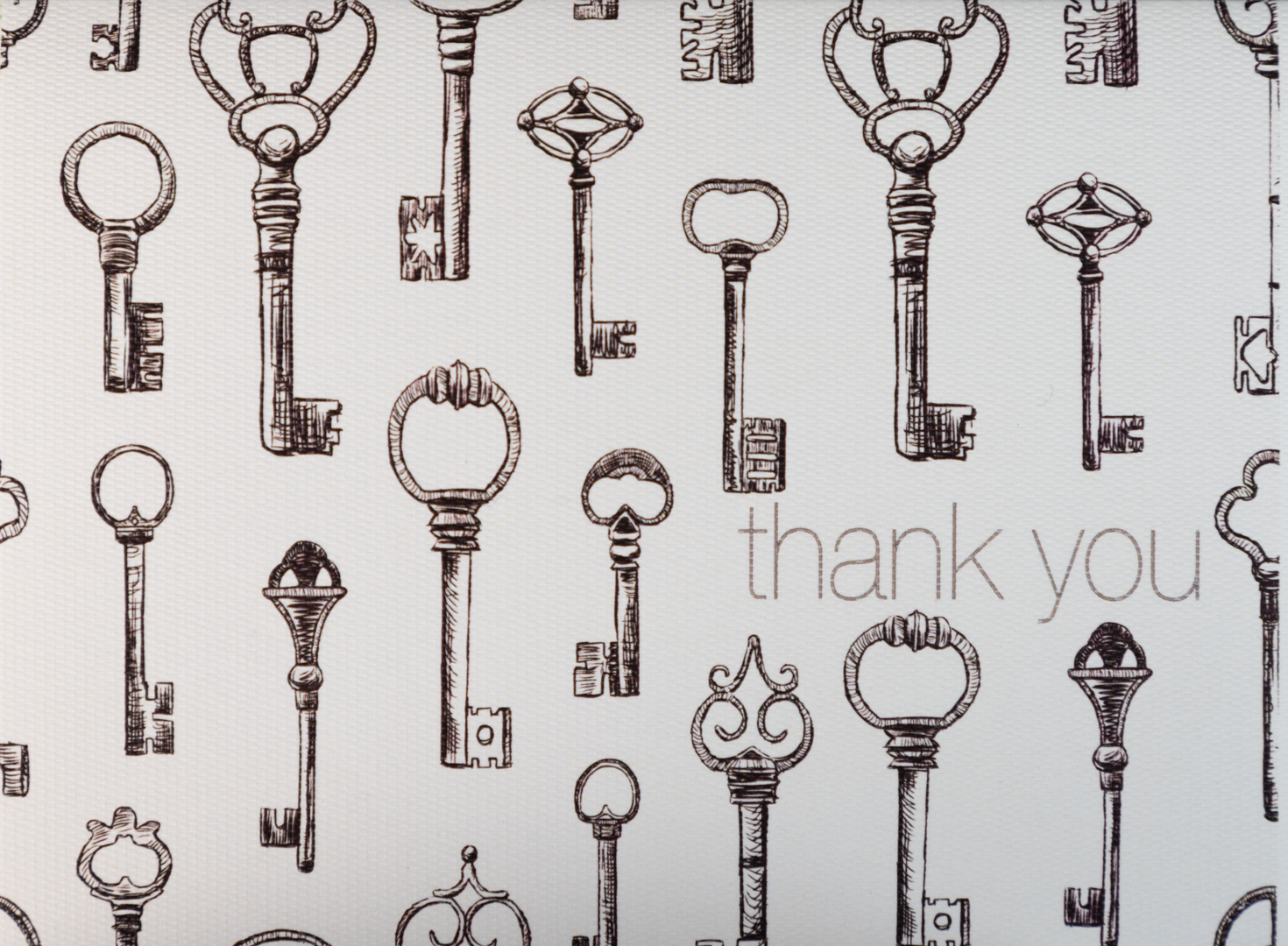 Producto Ready to wear/Listo para llevar - Tarjeta Mediana Doble (12 x 9 cm) Modelo LLAVES en Impresión digital. Plecado y refinado artesanalmente a mano. En papeles de alta calidad lisos o texturizados. Hecho a mano en México Paquete con 10 piezas.