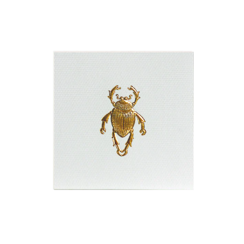 Blanco-Dorado / 6 x 6 cm / 10 piezas