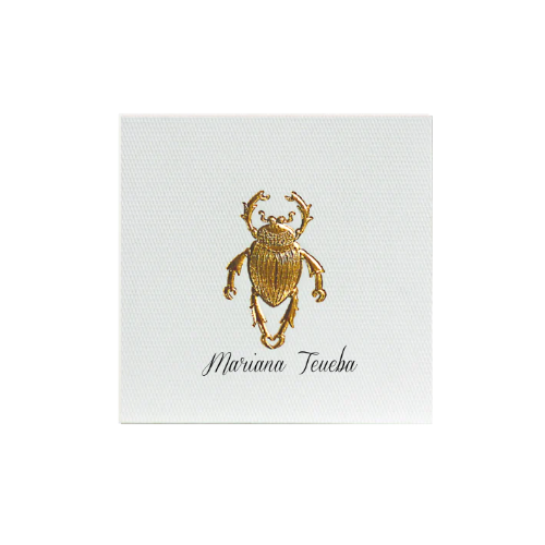 Blanco-Dorado / 6 x 6 cm / 30 piezas