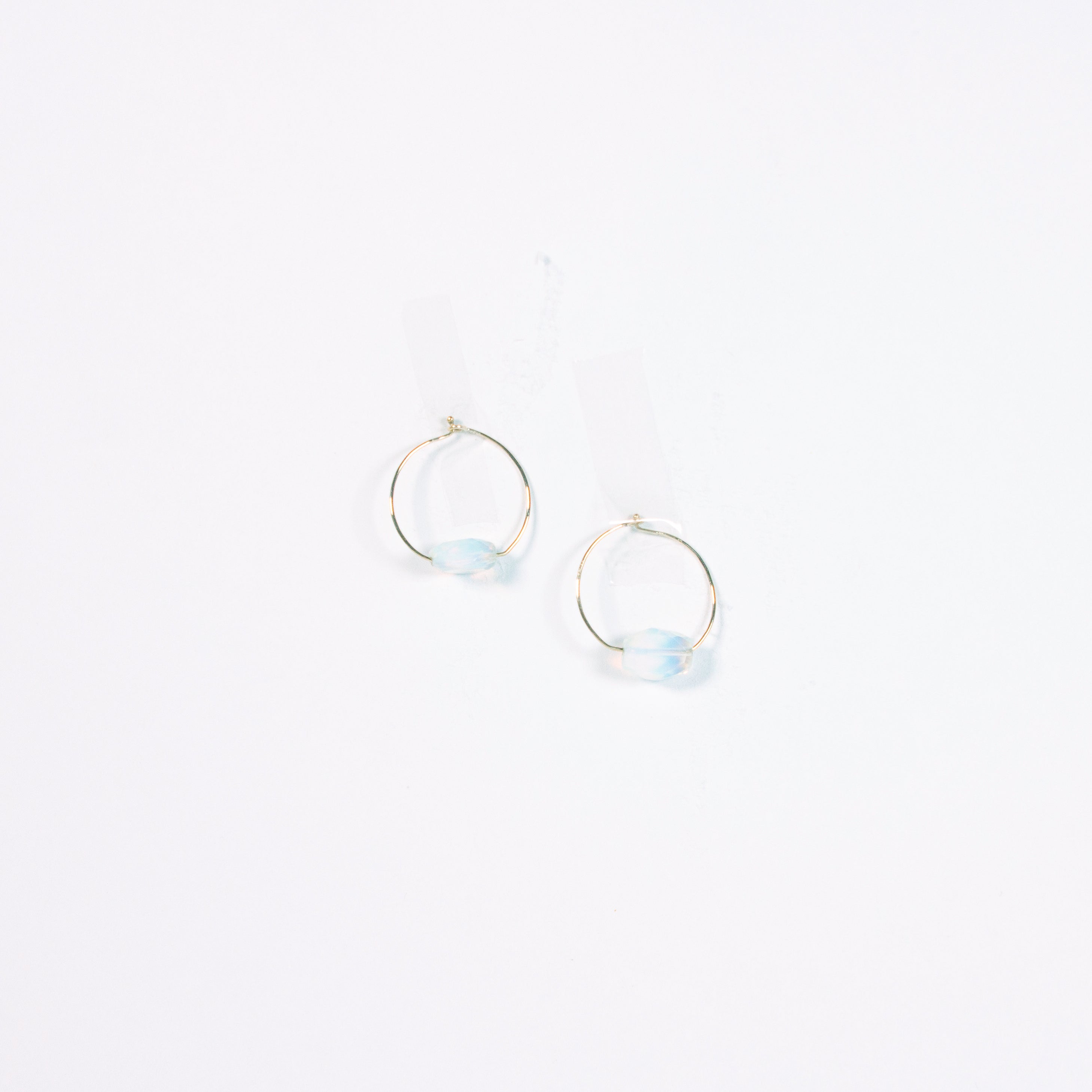 Crystallis Opal Hoop Earrings in Gold