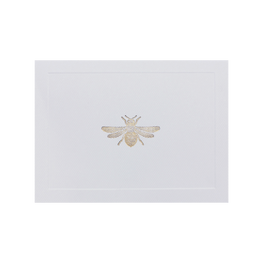 Tarjeta Abeja Chica doble Blanca