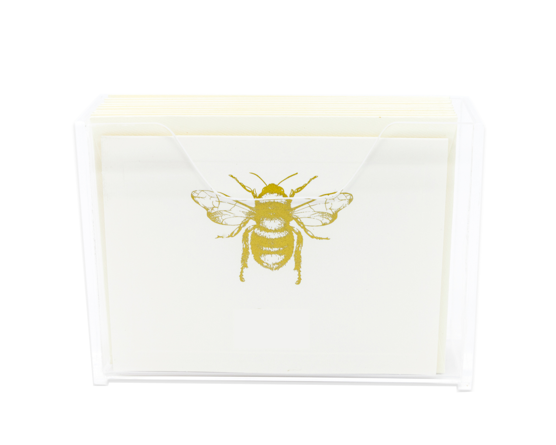 Estuche acrílico Abeja dorada