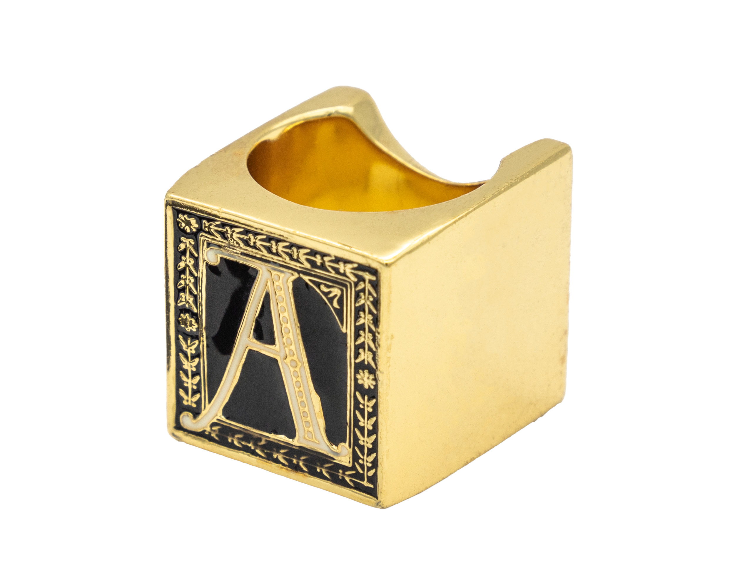 Anillo Cubo Letra A | J: Anillos Cubo Letras | Scribanus