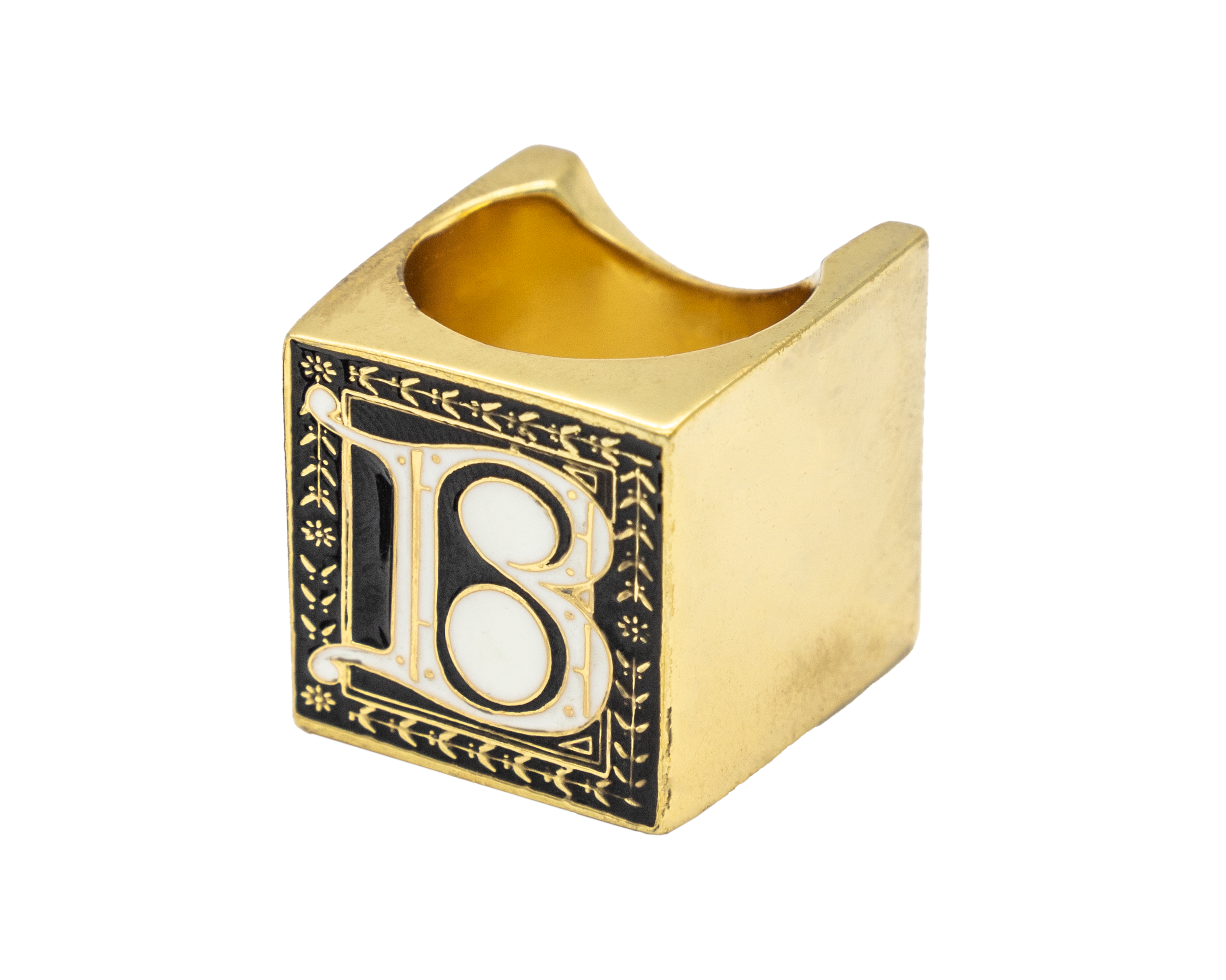 Anillo Cubo Letra B | J: Anillos Cubo Letras | Scribanus