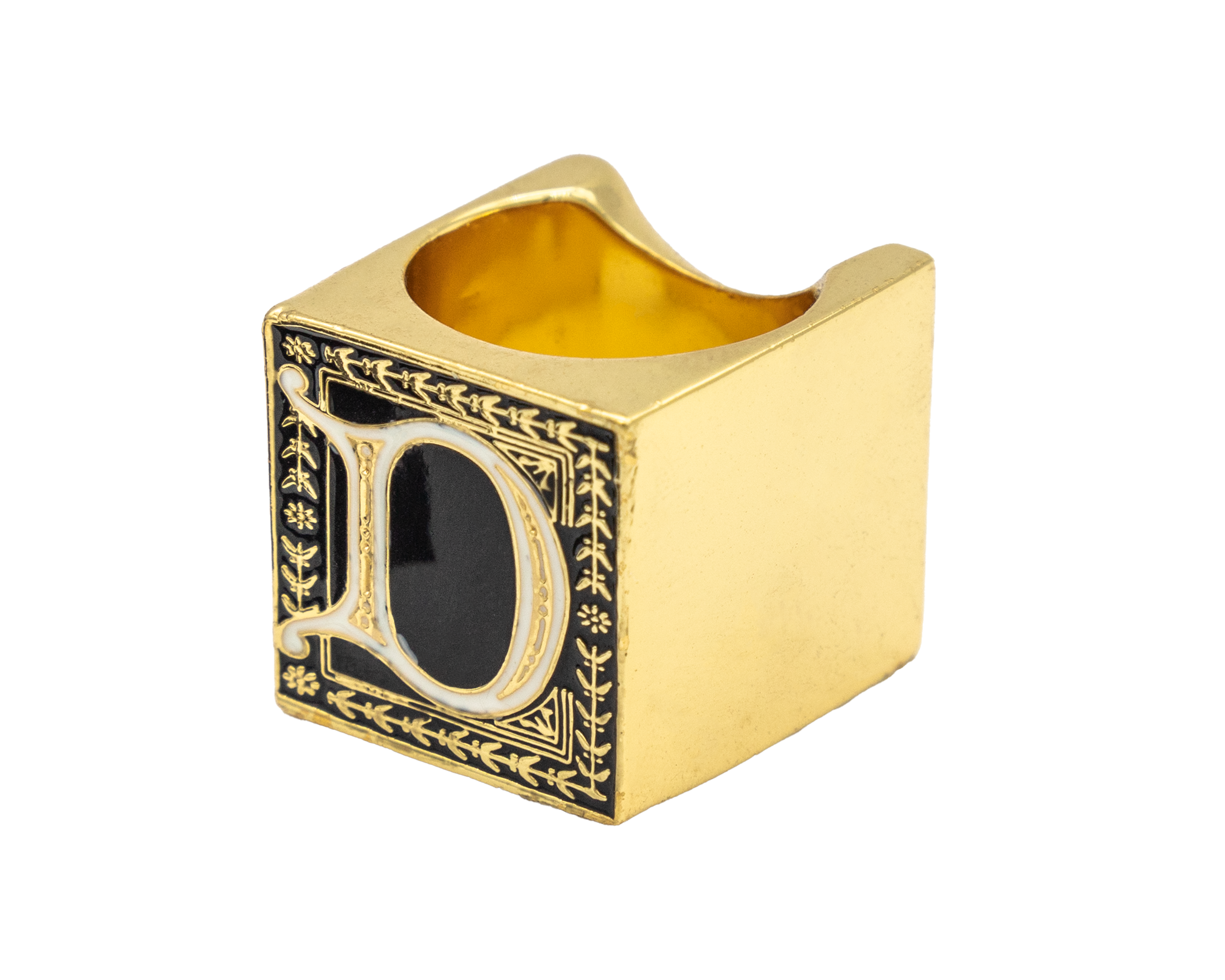 Anillo Cubo Letra D | J: Anillos Cubo Letras | Scribanus