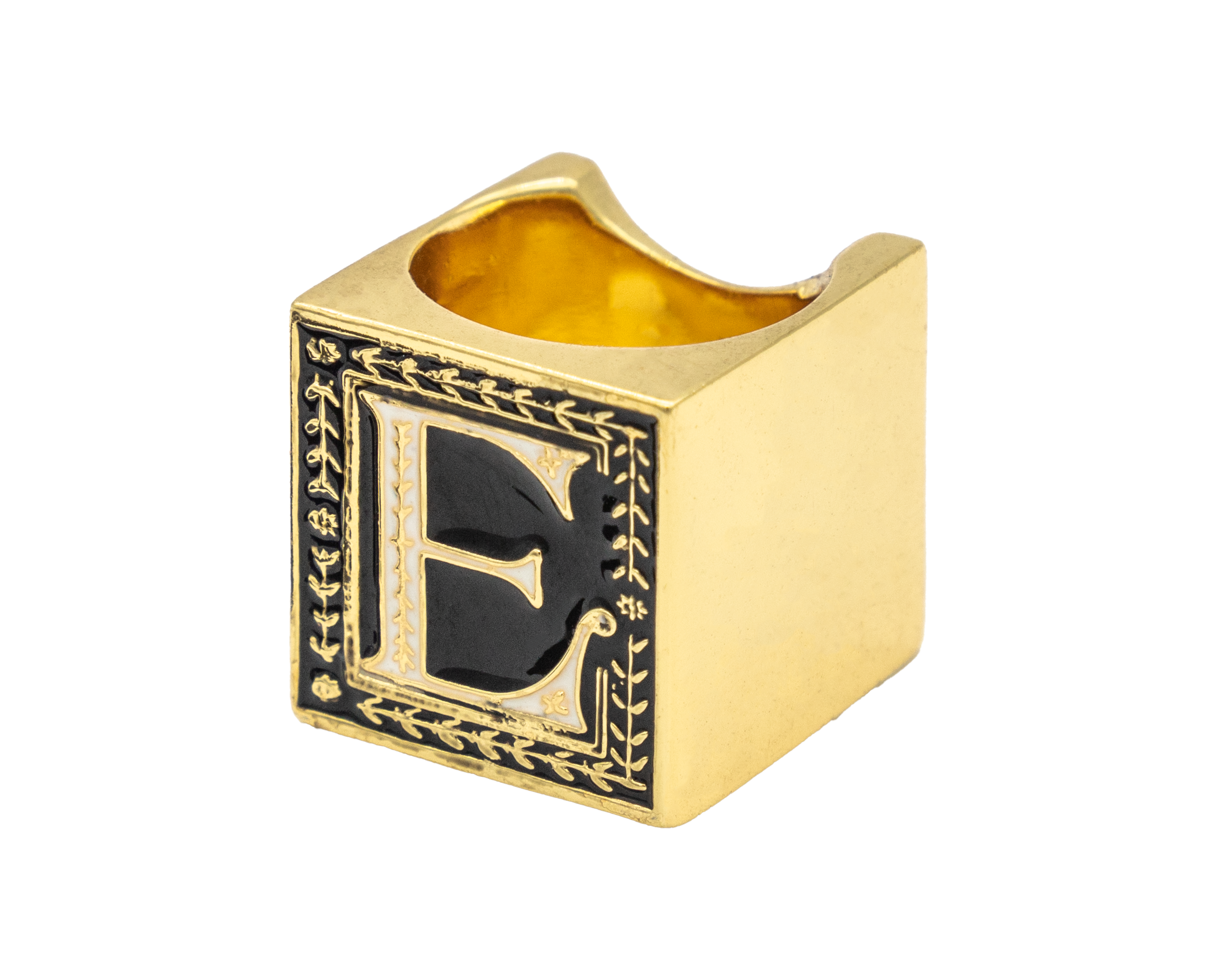 Anillo Cubo Letra E | J: Anillos Cubo Letras | Scribanus