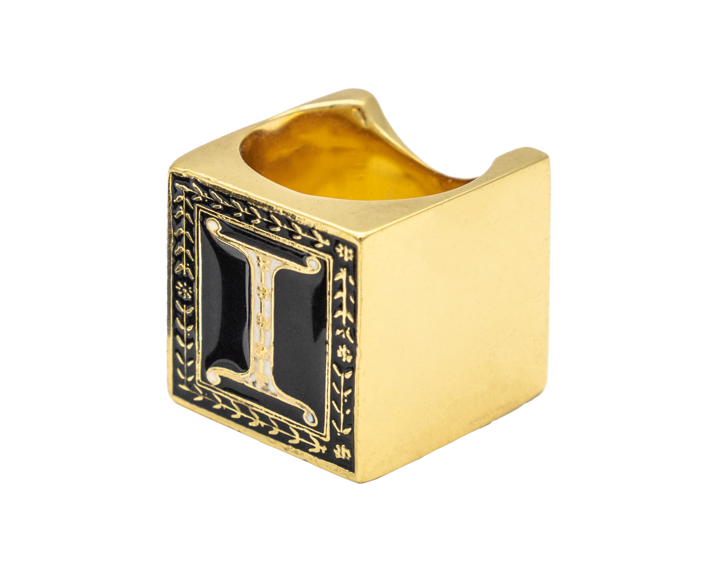 Anillo Cubo Letra I | J: Anillos Cubo Letras | Scribanus