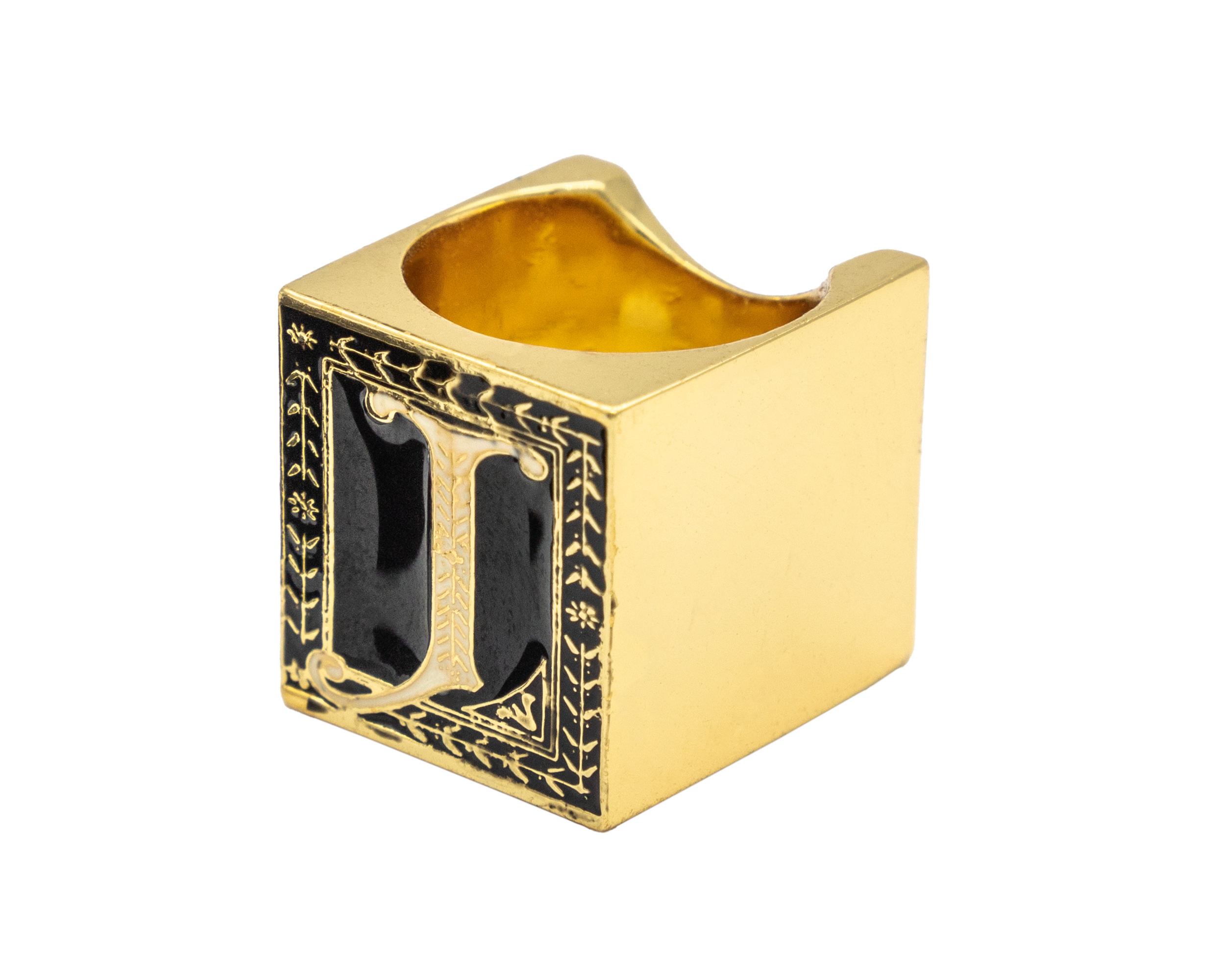 Anillo Cubo Letra J | J: Anillos Cubo Letras | Scribanus