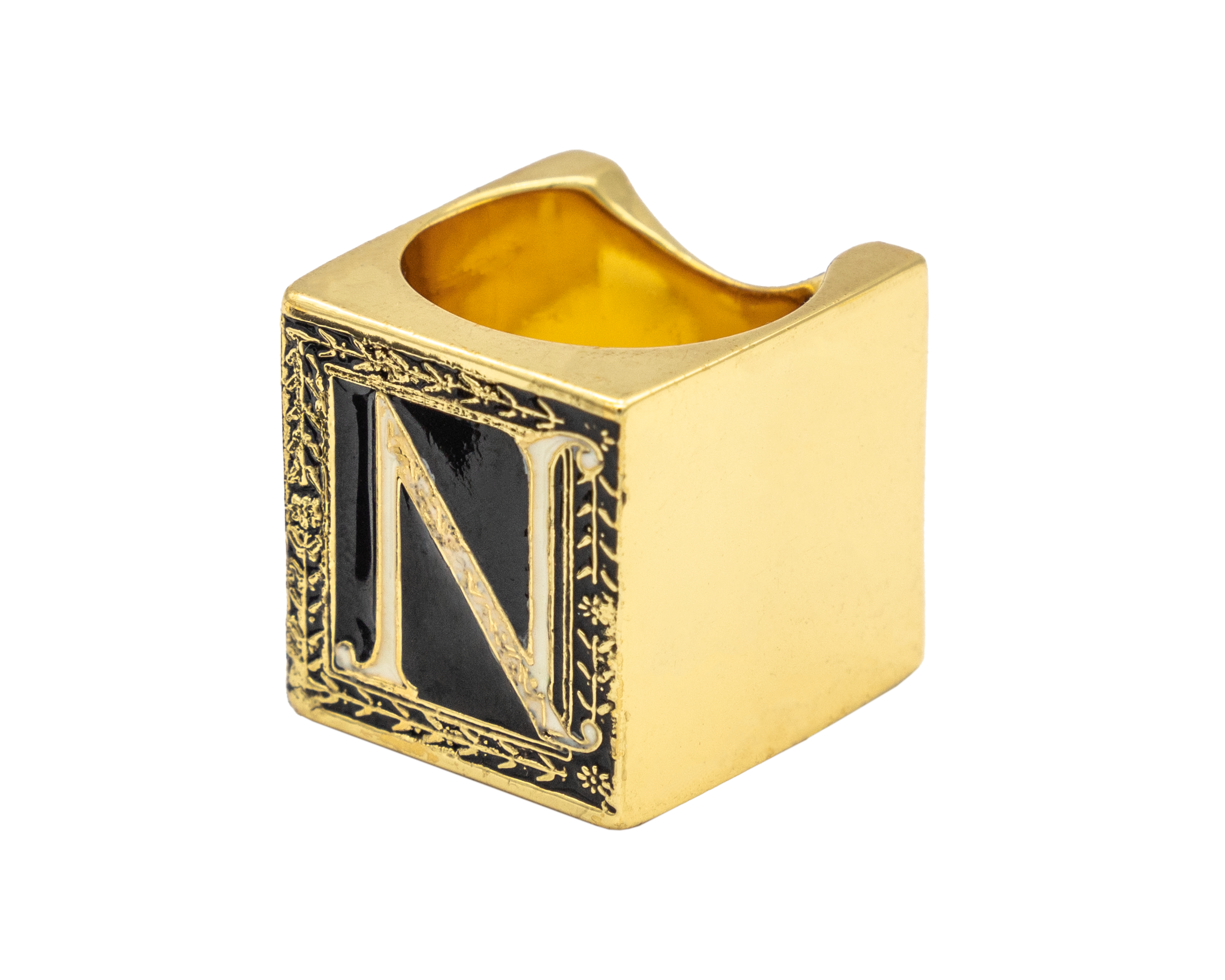 Anillo Cubo Letra N | J: Anillos Cubo Letras | Scribanus