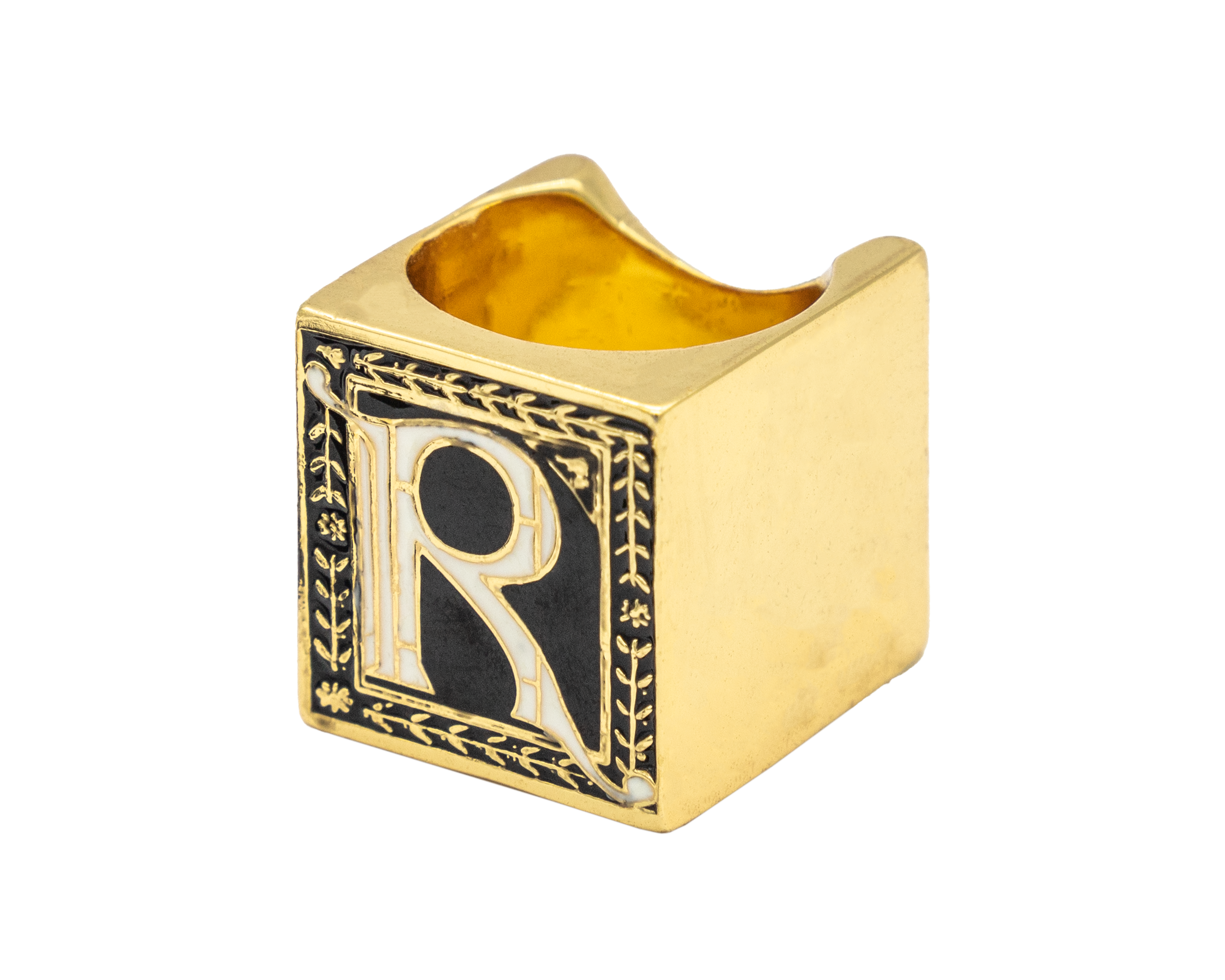 Anillo Cubo Letra R | J: Anillos Cubo Letras | Scribanus