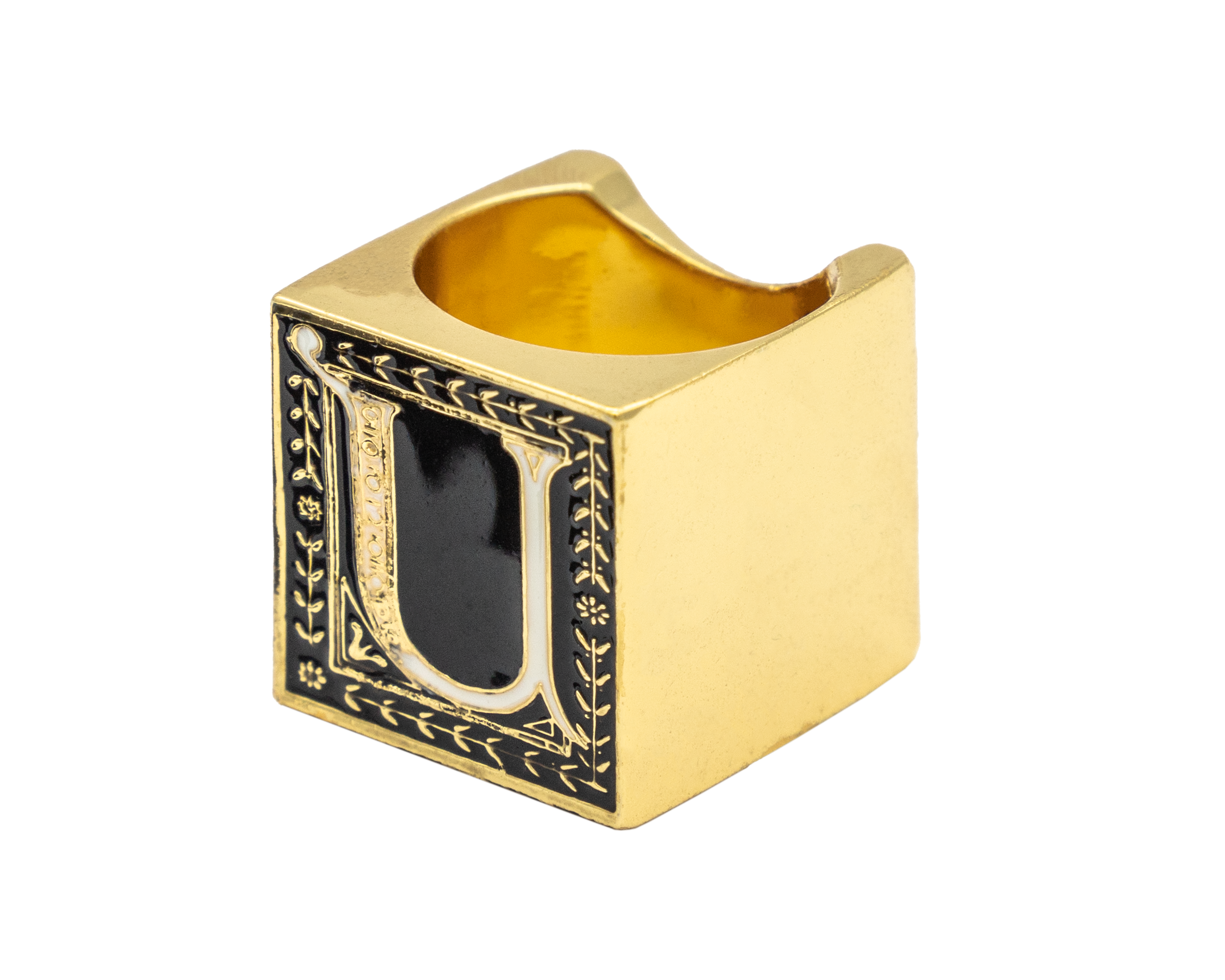 Anillo Cubo Letra U | J: Anillos Cubo Letras | Scribanus